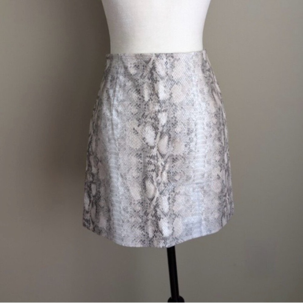 Dynamite Faux Leather Snakeskin Skirt